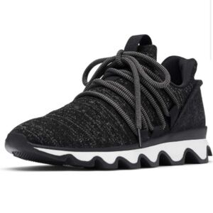 Sorel Kinetic Knit Sneakers Charcoal Lace Up Women’s Size 8